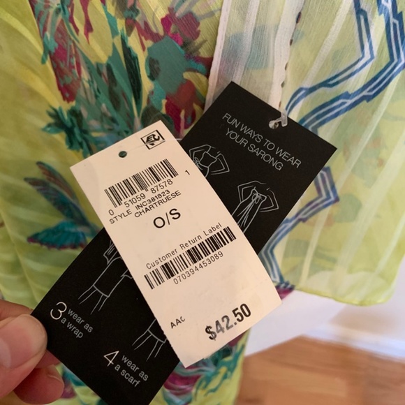 INC Hummingbird Floral Cover-up - Picture 4 of 5